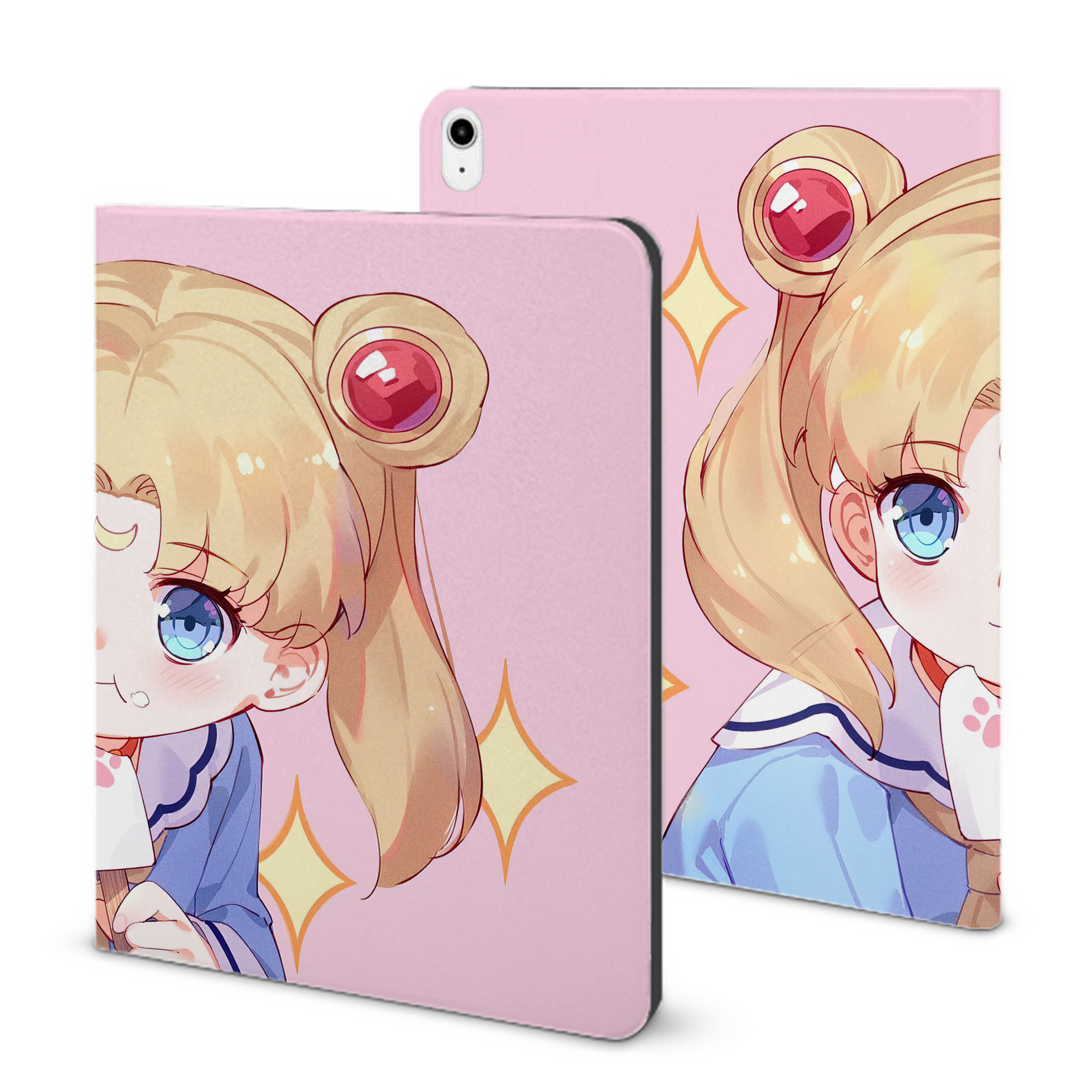 （画像用） 美少女戦士セーラームーン Sailor Moon IPadケース ペンホルダー付き ブックスタイルデザイン